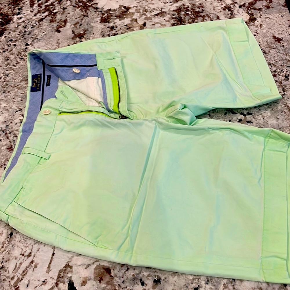 POLO RALPH LAUREN GREEN SHORTS CLASIC FIT SIZE 32